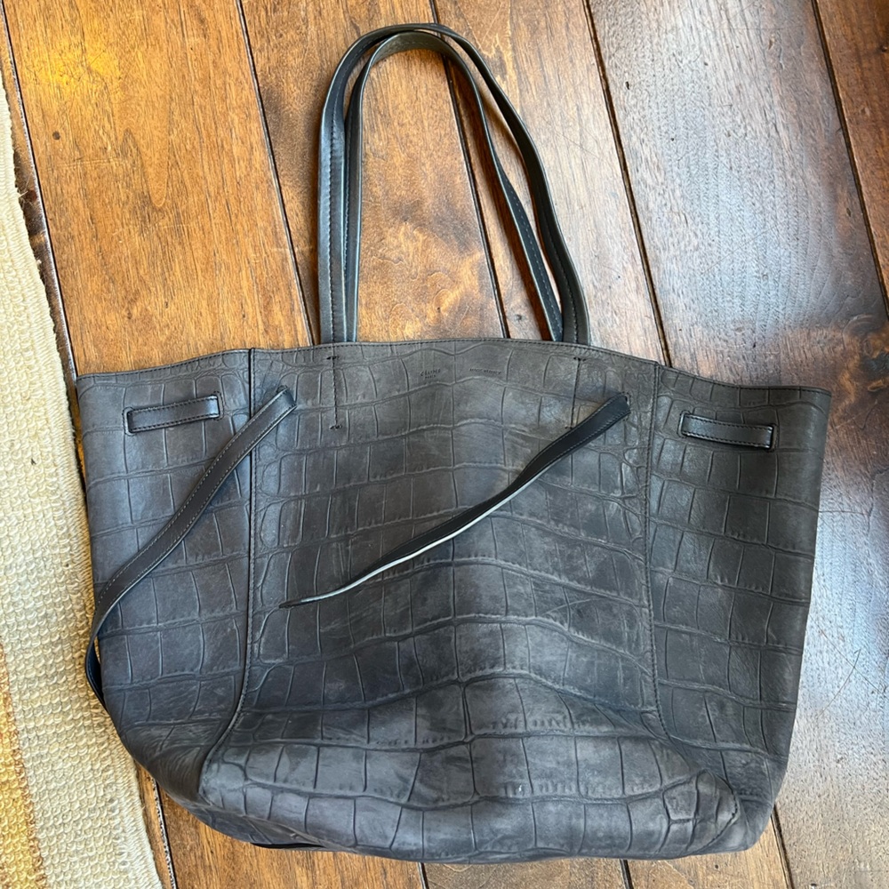CELINE Small Embossed Cabas Phantom Tote